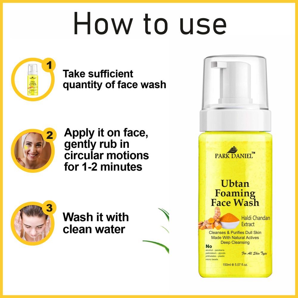 Park Daniel Ubtan Foaming Face Wash For Deep Cleansing for Normal to Dry Skin 150 ML