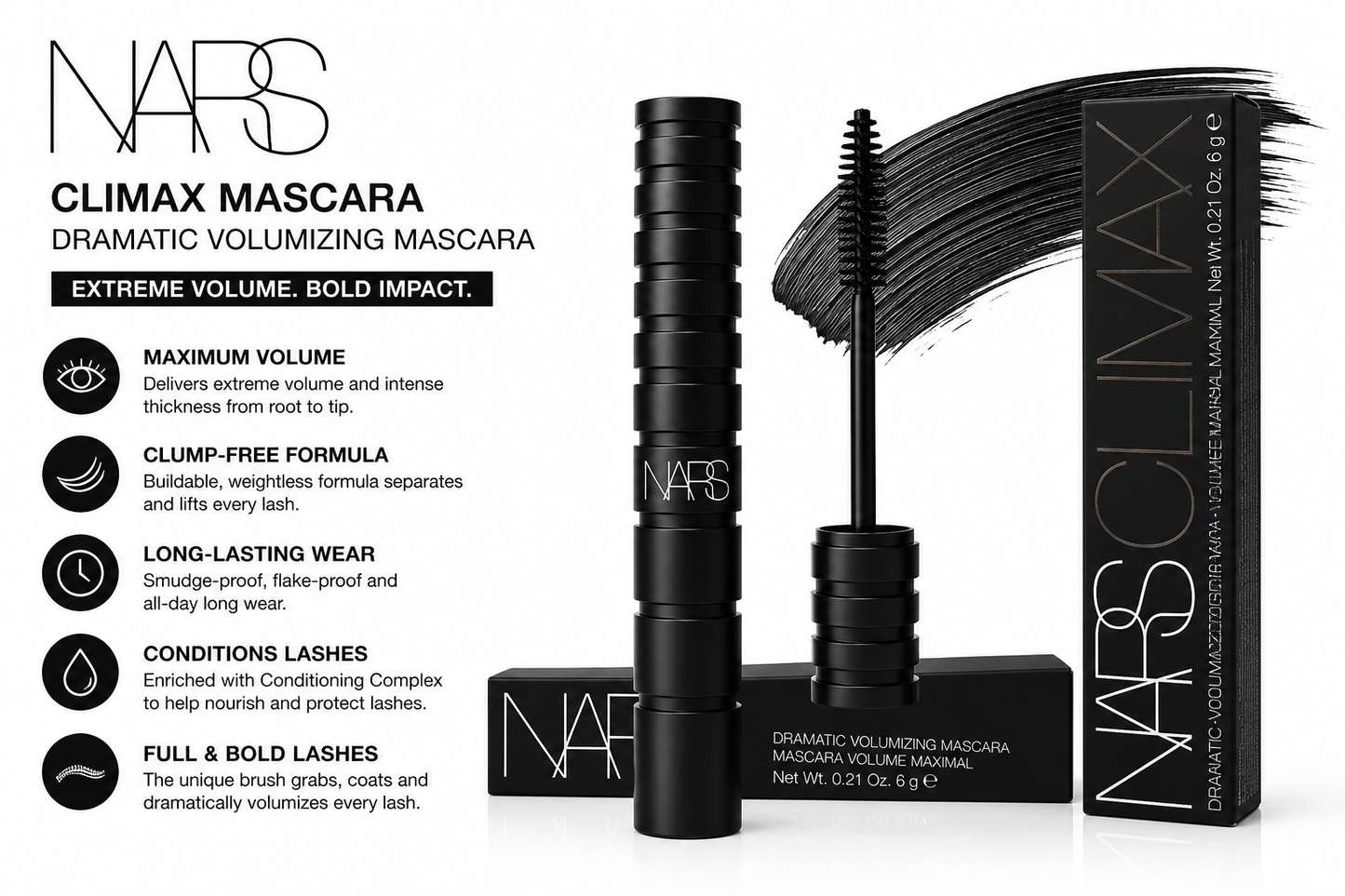 NARS Climax Dramatic Volumizing Mascara - 6g