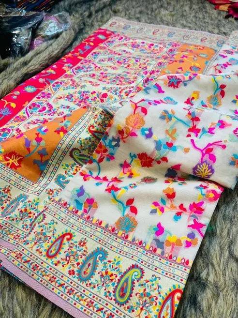 Women Soft Silk Sarees Banarasi sari Kanjivaram Pattu Pure Kanchipuram jacquard Paithani for Wedding
