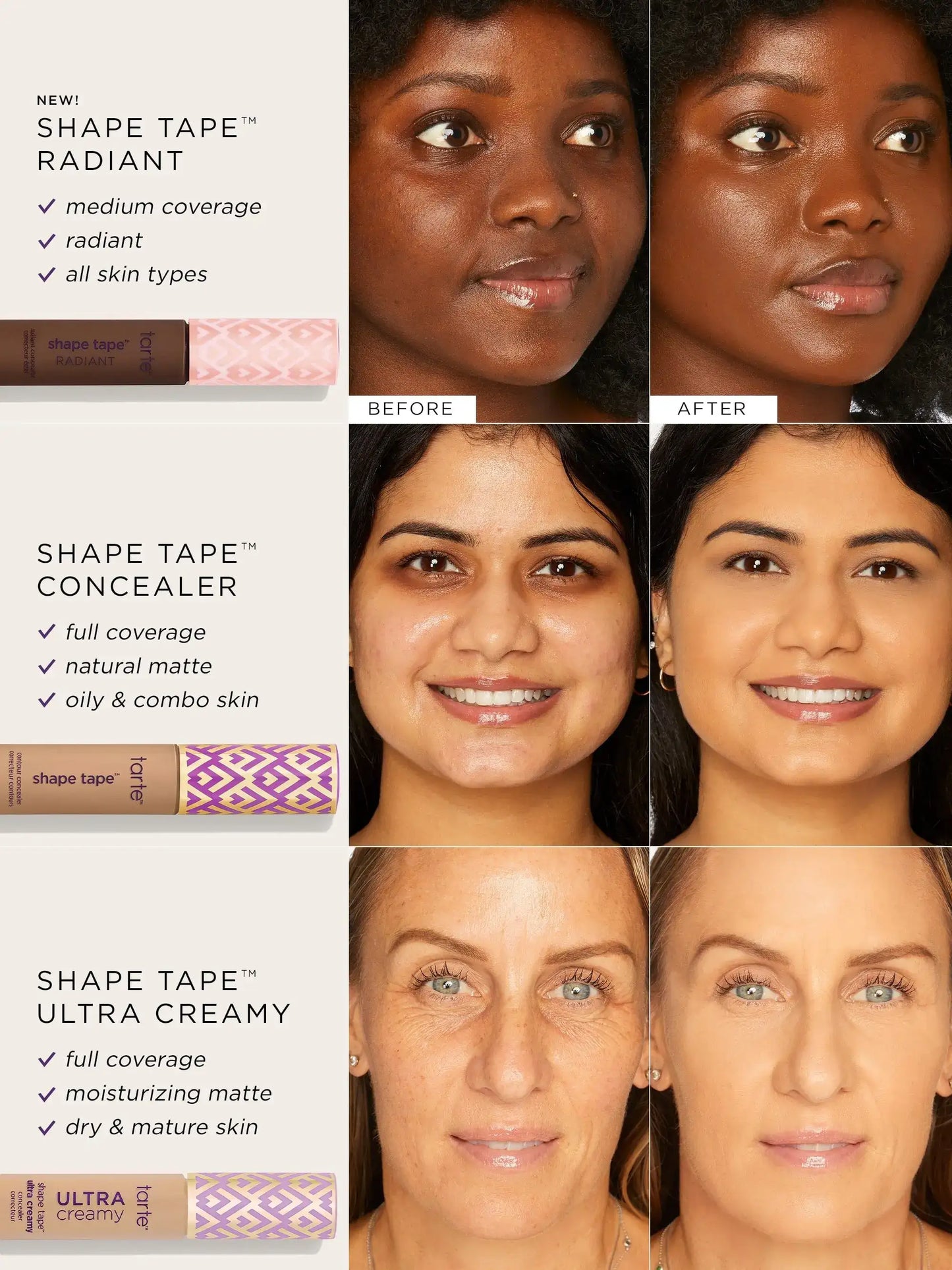Tarte Shape Tape Concealer + Pixi Highlighter Combo (Worth ₹5,699 @ ₹1,599)