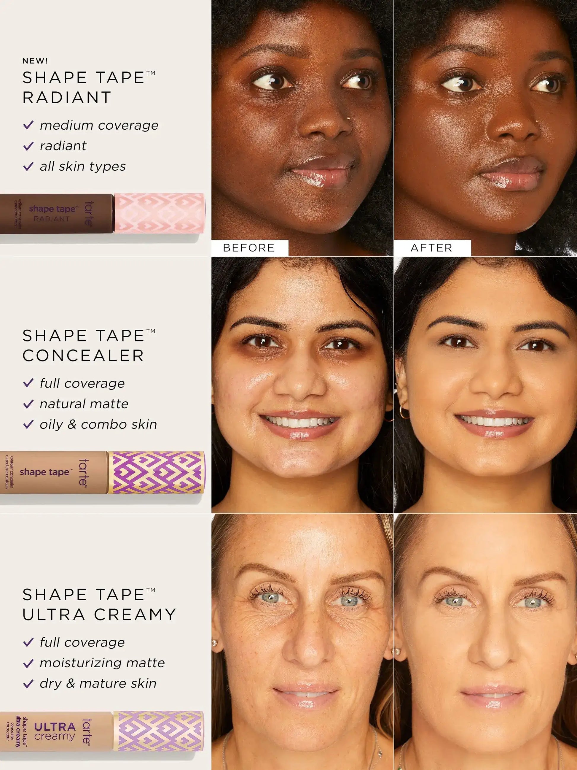 Tarte Shape Tape Concealer + Pixi Highlighter Combo (Worth ₹5,699 @ ₹1,599)