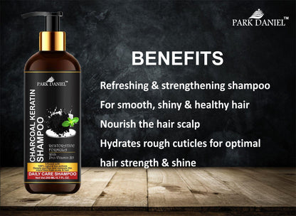 Park Daniel Natural Charcoal Keratin Shampoo - Daily Care Shampoo (200 ml)