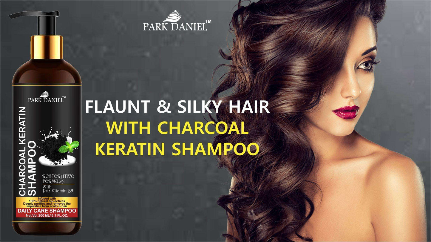 Park Daniel Natural Charcoal Keratin Shampoo - Daily Care Shampoo (200 ml)