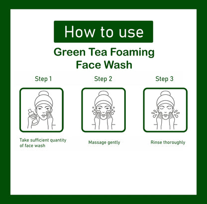 Park Daniel Natural Green Tea Foaming Face Wash For Deep Cleansing for Normal to Dry Skin 150 ML