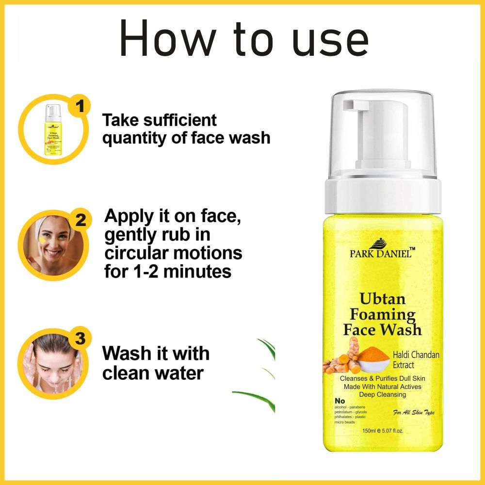 Park Daniel Ubtan Foaming Face Wash For Deep Cleansing for Normal to Dry Skin 150 ML