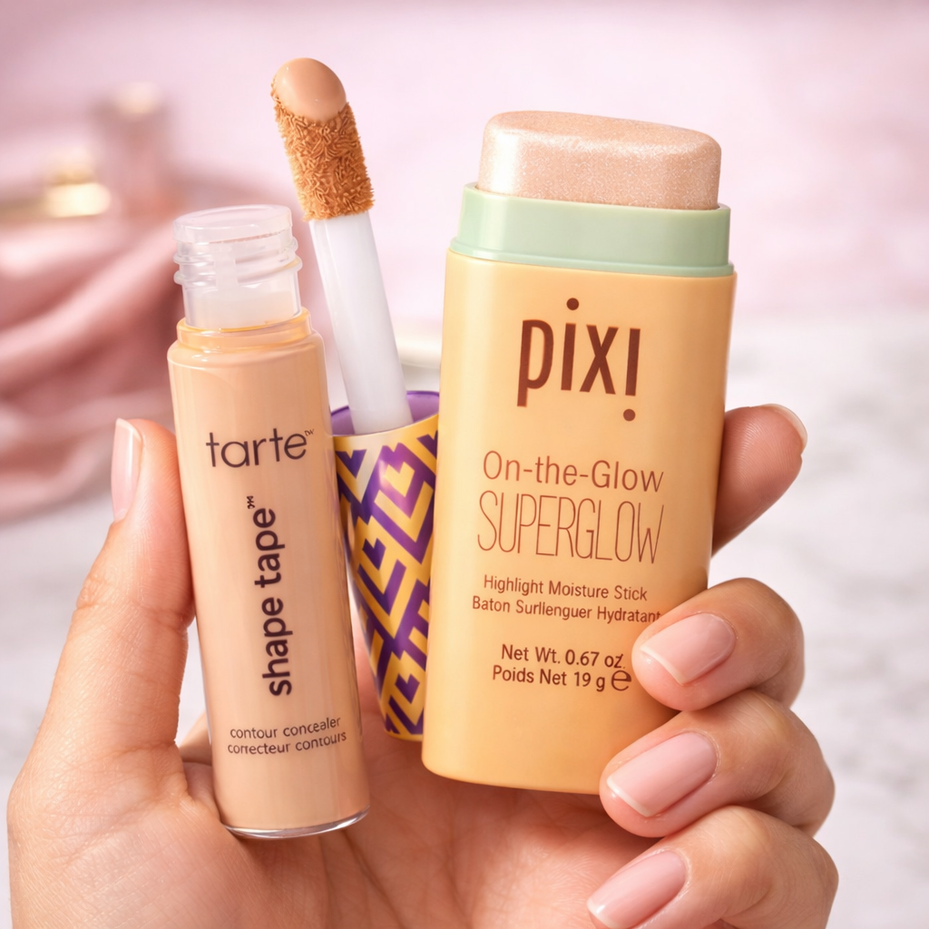 Tarte Shape Tape Concealer + Pixi Highlighter Combo (Worth ₹5,699 @ ₹1,599)