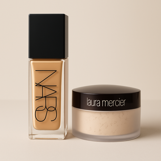 Combo Nars Foundation Natural Radiant Longwear (30ml) + Laura Mercier Loose Setting Powder - Translucent (29g)