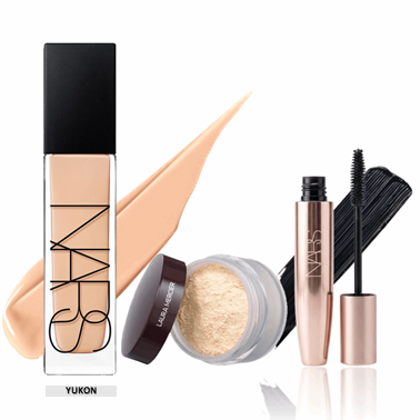 NARS Foundation + Laura Mercier Loose Setting Powder + NARS Instant Volume Mascara Combo | Complete Glam Makeup Kit