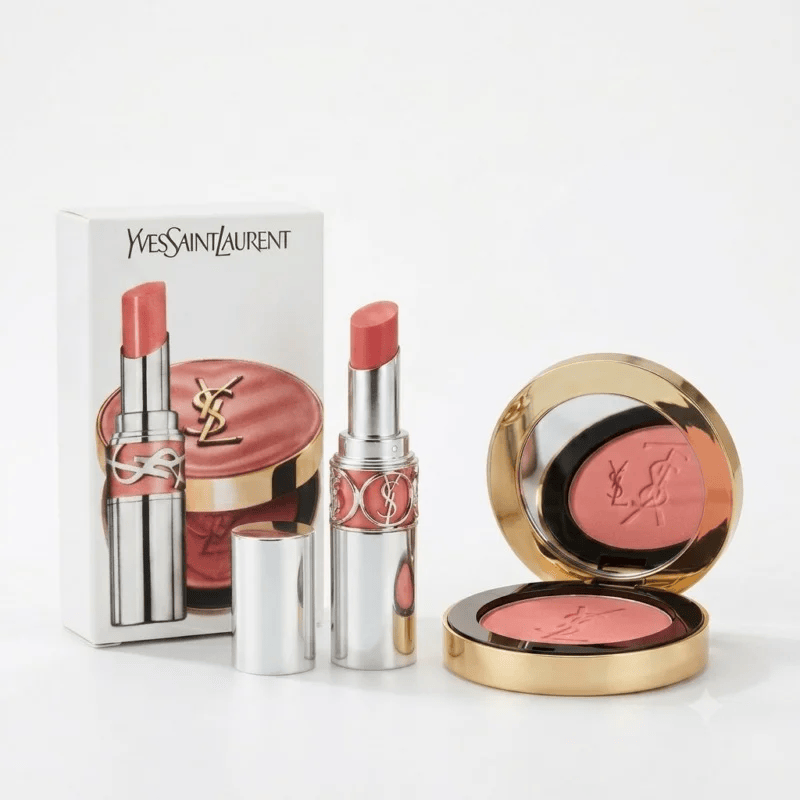 Yves Saint Laurent Make Me Blush Powder 44 & Loveshine lipstick 44 Gift Set