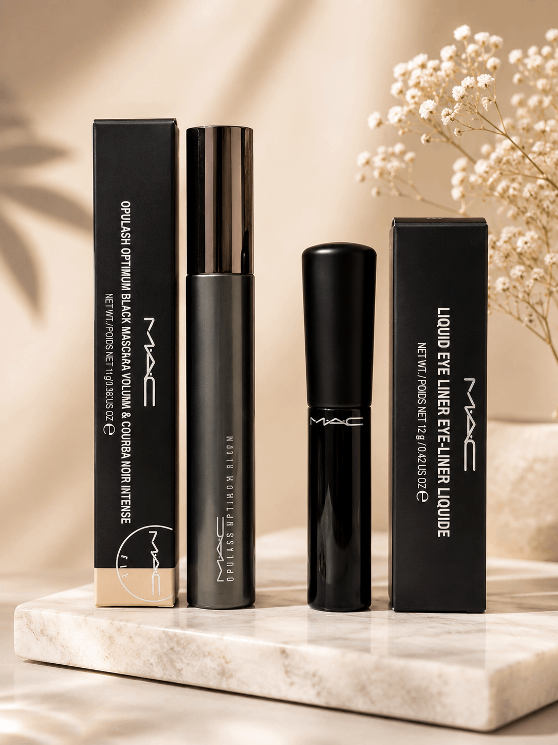 MAC Liquid Eyeliner + In Extreme Dimension 3D Black Lash Mascara Combo | Long Lasting Eye Makeup Duo