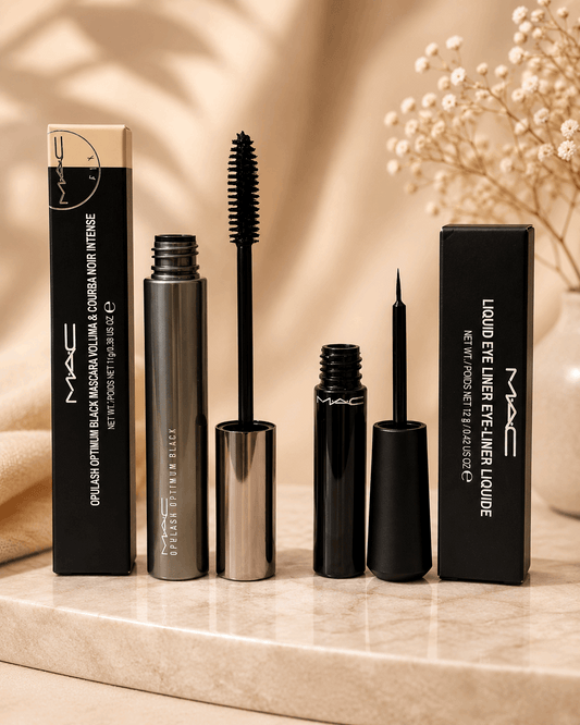 MAC Liquid Eyeliner + In Extreme Dimension 3D Black Lash Mascara Combo | Long Lasting Eye Makeup Duo