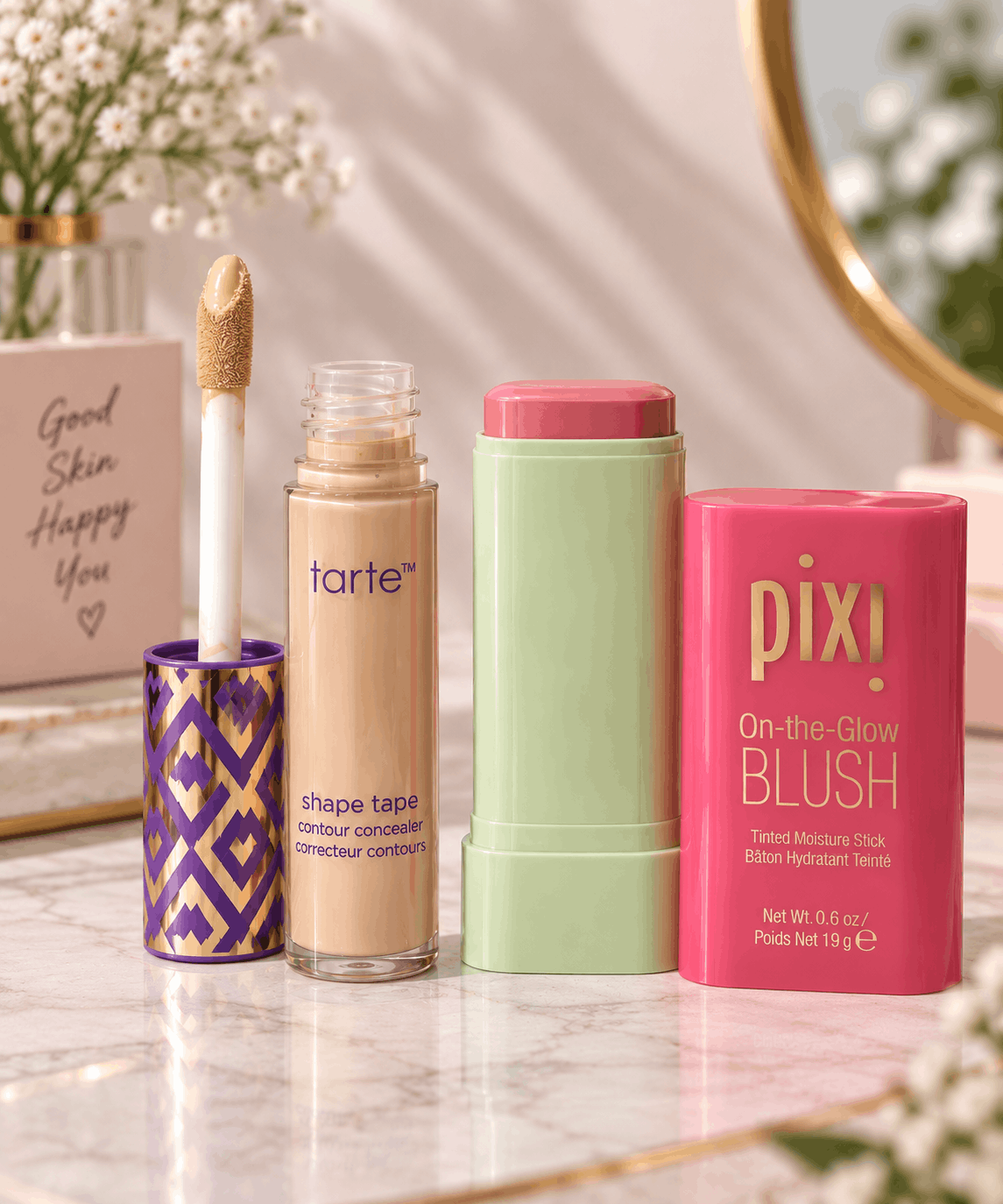 Tarte Shape Tape Concealer + Pixi Blush Combo (Worth ₹5,699 @ ₹1,599)