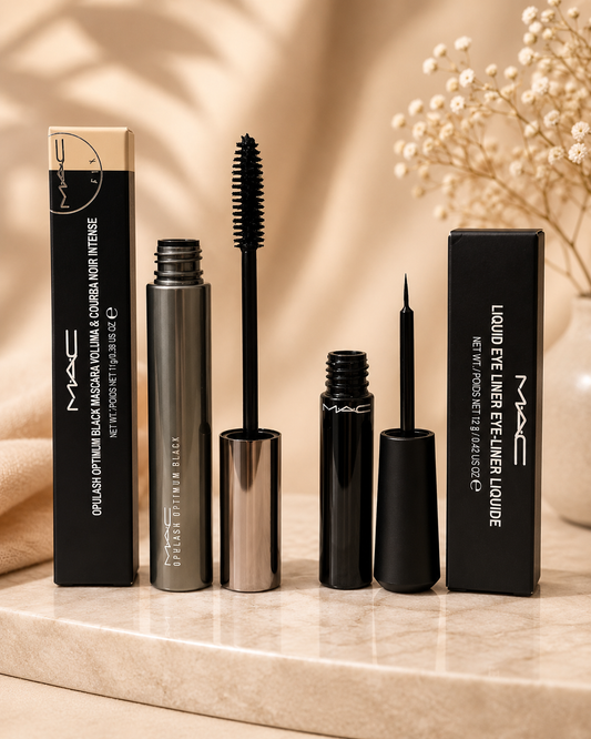 MAC Liquid Eyeliner + In Extreme Dimension 3D Black Lash Mascara Combo | Long Lasting Eye Makeup Duo