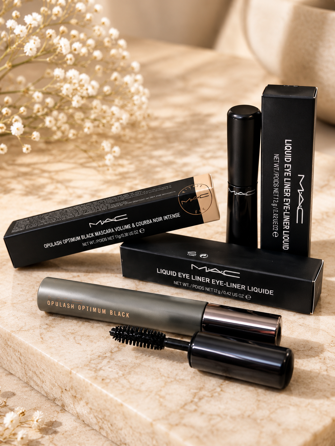 MAC Liquid Eyeliner + In Extreme Dimension 3D Black Lash Mascara Combo | Long Lasting Eye Makeup Duo
